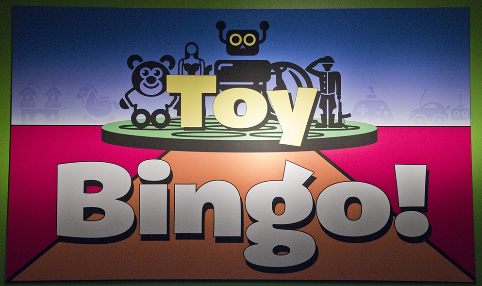 Exhibit sign toy bingo